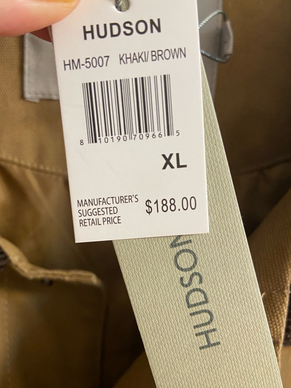 Hudson khaki brown chore barn jacket corduroy collar men XL NWT - Picture 8 of 9